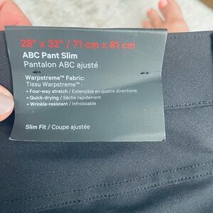 NWT Men’s Lululemon ABC Black slim pant size 28x32